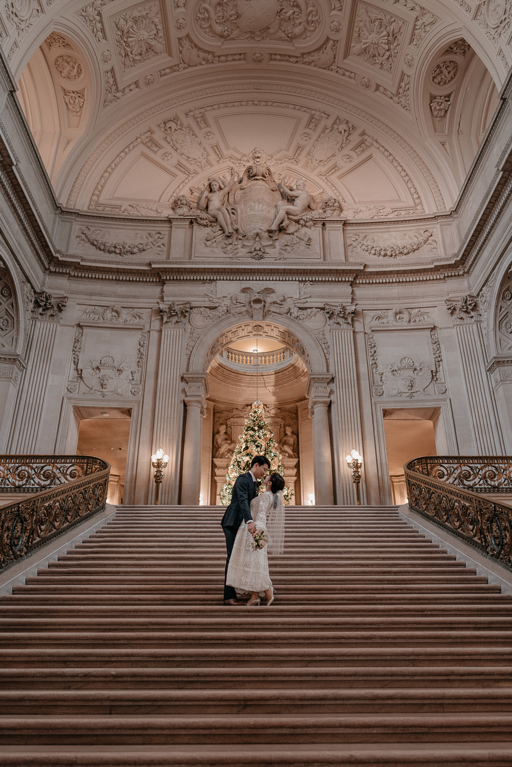 San Francisco City Hall Wedding Photography Calisol Korean Photographer